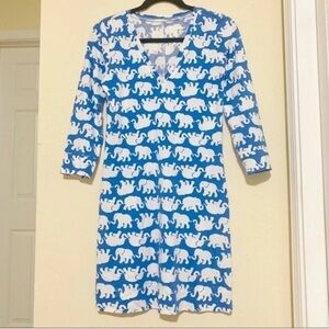 Lilly Pulitzer Bay Blue Tusk in Sun Middle Dress Size XXS